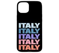 Funny Modern Repetitive Text Design Italy Europe Carcasa para iPhone 15 Plus