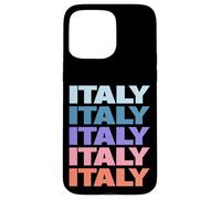 Funny Modern Repetitive Text Design Italy Europe Carcasa para iPhone 15 Pro MAX