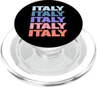 Funny Modern Repetitive Text Design Italy Europe PopSockets PopGrip para MagSafe