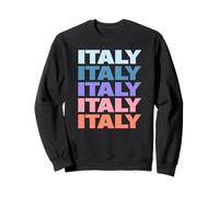 Funny Modern Repetitive Text Design Italy Europe Sudadera