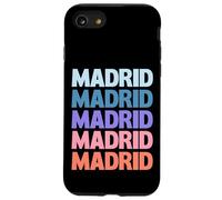 Funny Modern Repetitive Text Design Madrid Spain Carcasa para iPhone SE (2020) / 7/8
