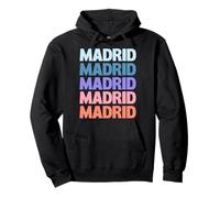 Funny Modern Repetitive Text Design Madrid Spain Sudadera con Capucha