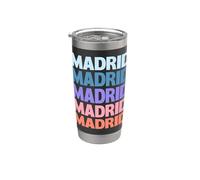 Funny Modern Repetitive Text Design Madrid Spain Vaso térmico de acero inoxidable de doble pared
