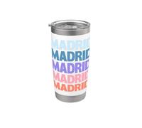 Funny Modern Repetitive Text Design Madrid Spain Vaso térmico de acero inoxidable de doble pared
