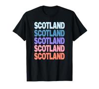 Funny Modern Repetitive Text Design Scotland Edinburgh Camiseta