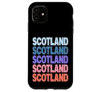 Funny Modern Repetitive Text Design Scotland Edinburgh Carcasa para iPhone 11