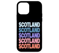 Funny Modern Repetitive Text Design Scotland Edinburgh Carcasa para iPhone 12 Mini