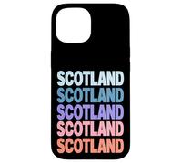 Funny Modern Repetitive Text Design Scotland Edinburgh Carcasa para iPhone 15