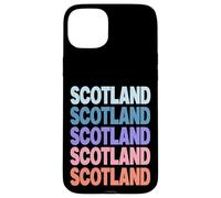 Funny Modern Repetitive Text Design Scotland Edinburgh Carcasa para iPhone 15 Plus