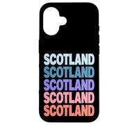 Funny Modern Repetitive Text Design Scotland Edinburgh Carcasa para iPhone 16
