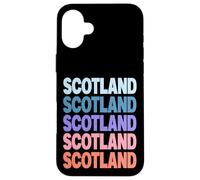 Funny Modern Repetitive Text Design Scotland Edinburgh Carcasa para iPhone 16 Plus
