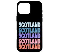 Funny Modern Repetitive Text Design Scotland Edinburgh Carcasa para iPhone 16 Pro MAX