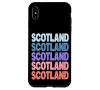 Funny Modern Repetitive Text Design Scotland Edinburgh Carcasa para iPhone XS MAX