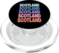 Funny Modern Repetitive Text Design Scotland Edinburgh PopSockets PopGrip para MagSafe