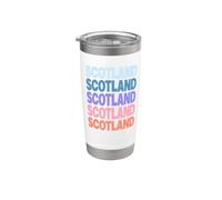 Funny Modern Repetitive Text Design Scotland Edinburgh Vaso térmico de acero inoxidable de doble pared