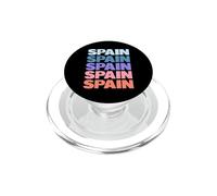 Funny Modern Repetitive Text Design Spain Spaniard Europe PopSockets PopGrip para MagSafe