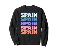 Funny Modern Repetitive Text Design Spain Spaniard Europe Sudadera