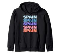 Funny Modern Repetitive Text Design Spain Spaniard Europe Sudadera con Capucha