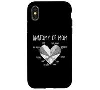 Funny Mom Design Sarcástico Día de la Madre Anatomía de Mamá Mujer Carcasa para iPhone X/XS