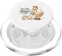 Funny Mom Just a Mom Trying to Keep Her Ducks Humor PopSockets PopGrip para MagSafe