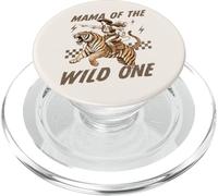 Funny Mom Tiger Riding. Western Cowboy Mama of The Wild One PopSockets PopGrip para MagSafe