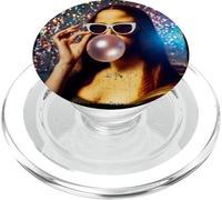 Funny Mona Lisa Chicle Leonardo da Vinci PopSockets PopGrip para MagSafe