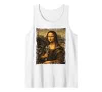 Funny Mona Lisa Llave Mecánica Reparación de Coches Camiseta sin Mangas