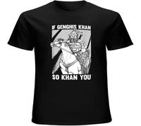 Funny Mongolian History Joke and Genghis Khan Quote Men's T Shirt Unisex tee Black XXL