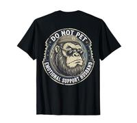 Funny Monkey Emotional Support Husband Do Not Pet (ON Back) Camiseta
