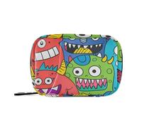 Funny Monster Party - Bolsas de medicina organizadoras de píldoras con compartimentos desmontables, organizador de píldoras portátil acoplable