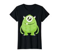 Funny Monster tee Shirt, Halloween Monster Graphic Design Camiseta gráfica económica, Mujer, Negro, S