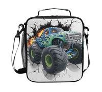 Funny Monster Truck - Lonchera térmica para niños y niñas, bolsa térmica para comida