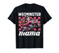 Funny Monster Truck Mamá Gato Mamá Monster Truck Lover Mujer Camiseta