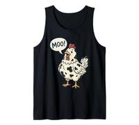 Funny Moo Chicken Cow Farm Animal Humor Hombres Mujeres Niños 1 Camiseta sin Mangas