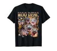 Funny Moo-Deng Baby Pygmy Hipopótamo Lindo Zoo para la familia Tee Camiseta