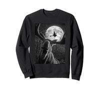 Funny Moose Selfie Luna Llena Bosque de Brujas Volador Halloween Sudadera