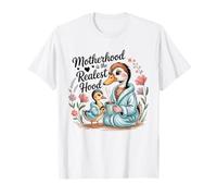 Funny Motherhood Is The Realest Hood Día de la Madre Goose Mom Camiseta