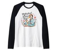 Funny Motherhood Is The Realest Hood Día de la Madre Goose Mom Camiseta Manga Raglan