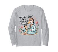 Funny Motherhood Is The Realest Hood Día de la Madre Goose Mom Manga Larga