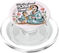Funny Motherhood Is The Realest Hood Día de la Madre Goose Mom PopSockets PopGrip para MagSafe