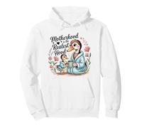 Funny Motherhood Is The Realest Hood Día de la Madre Goose Mom Sudadera con Capucha