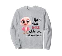 Funny Motivational Life Is Short Colorful Cute Bird Humor Sudadera