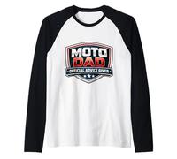 Funny Moto Dad Consejos Oficiales Dador Motocross Día del Padre Camiseta Manga Raglan