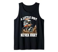 Funny Motocross Dirt Bike Saying A Little Dirt Never Hurt Camiseta sin Mangas