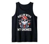 Funny Motorcycle GNOME For Biker Dad Rollin with My Gnomies Camiseta sin Mangas