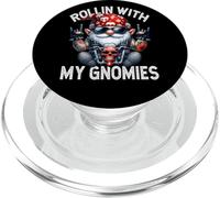 Funny Motorcycle GNOME For Biker Dad Rollin with My Gnomies PopSockets PopGrip para MagSafe