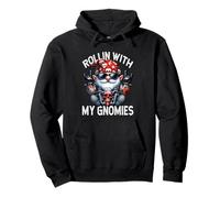 Funny Motorcycle GNOME For Biker Dad Rollin with My Gnomies Sudadera con Capucha