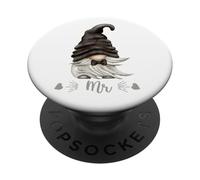 Funny Mr & Mrs GNOME For Matching Couples with GNOME Groom PopSockets PopGrip Adhesivo
