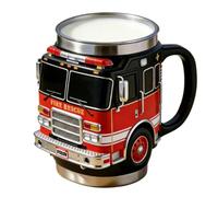 Funny Mugs for Men - Leakproof Stainless Steel Drinkware, Firefighter Themed Coffee Cup - Taza de té aislada para bebidas calientes y frías, Travel Friendly Cup for Daily Use at Home