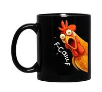 Funny Mugs For Women - Ceramic, 3.74x3.15in Chicken Drinkware Comfort Grip Handle | Novedad Drink Cups Decoración de escritorio, tazas de café para cumpleaños, Navidad, oficina, dormitorio, bebidas
